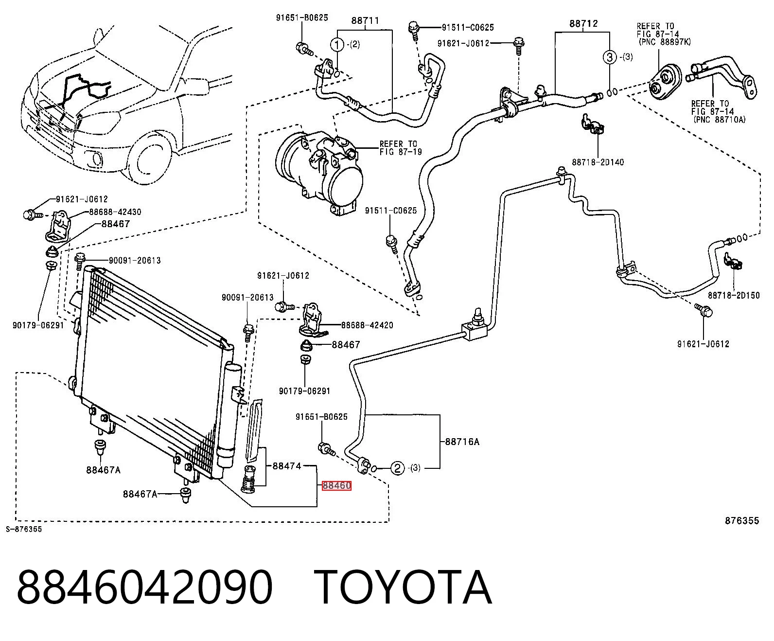  Chłodnica klimatyzacji Toyota RAV4 2