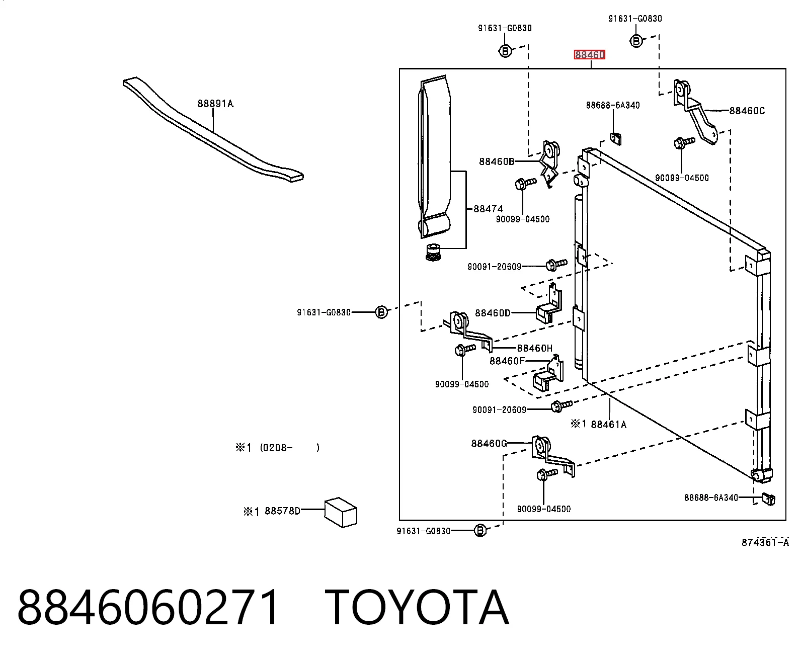  Chłodnica klimatyzacji Toyota Land Cruiser 
