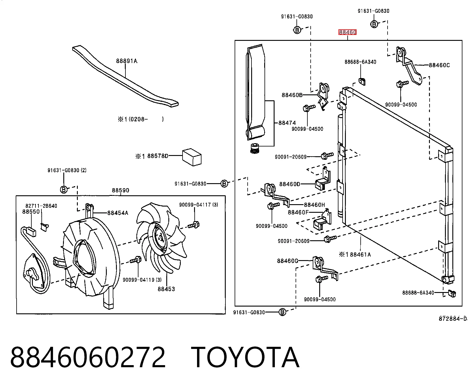 Chłodnica klimatyzacji do Toyota Land Cruiser 100 J10