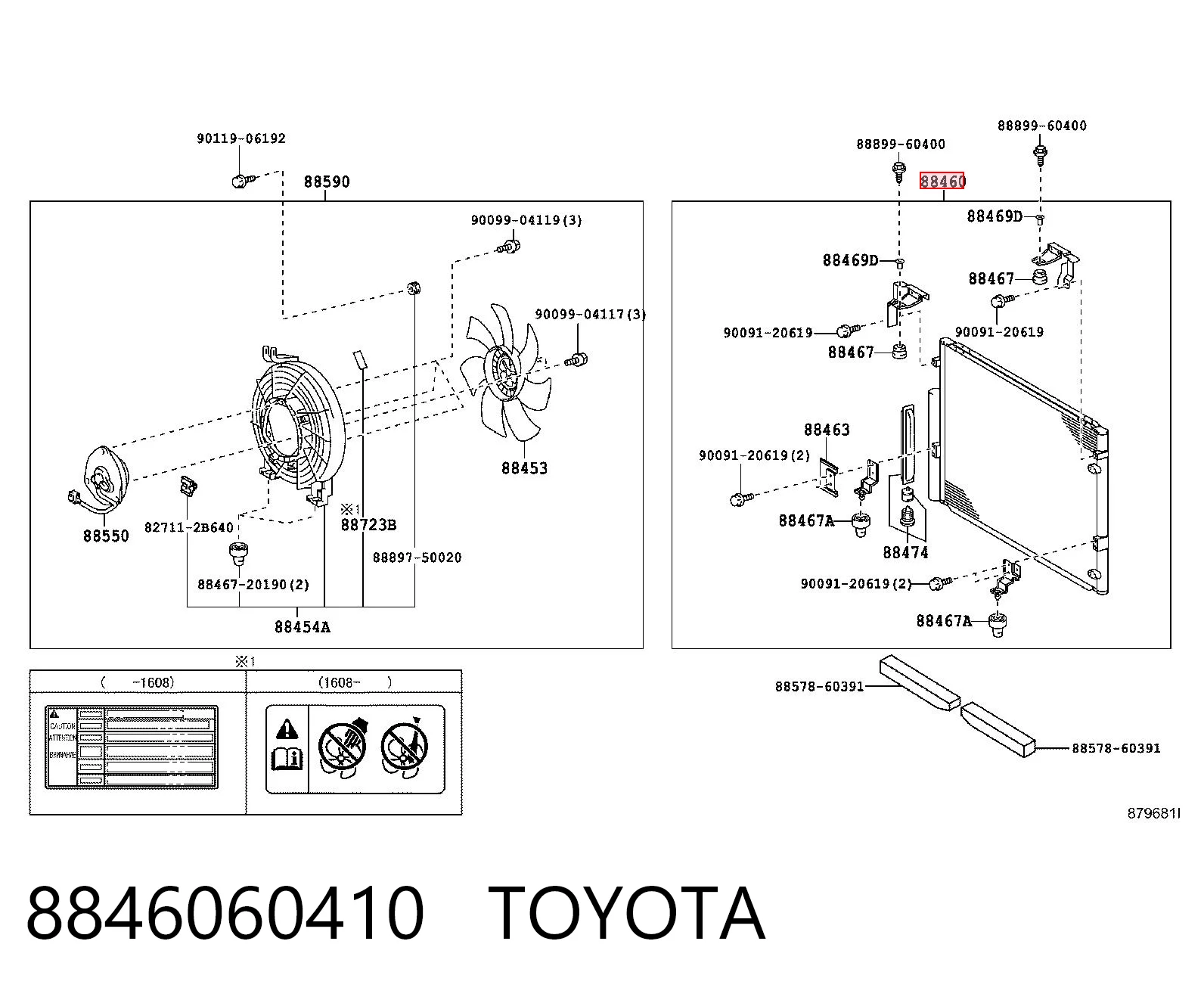 8846060410 Toyota Chłodnica klimatyzacji