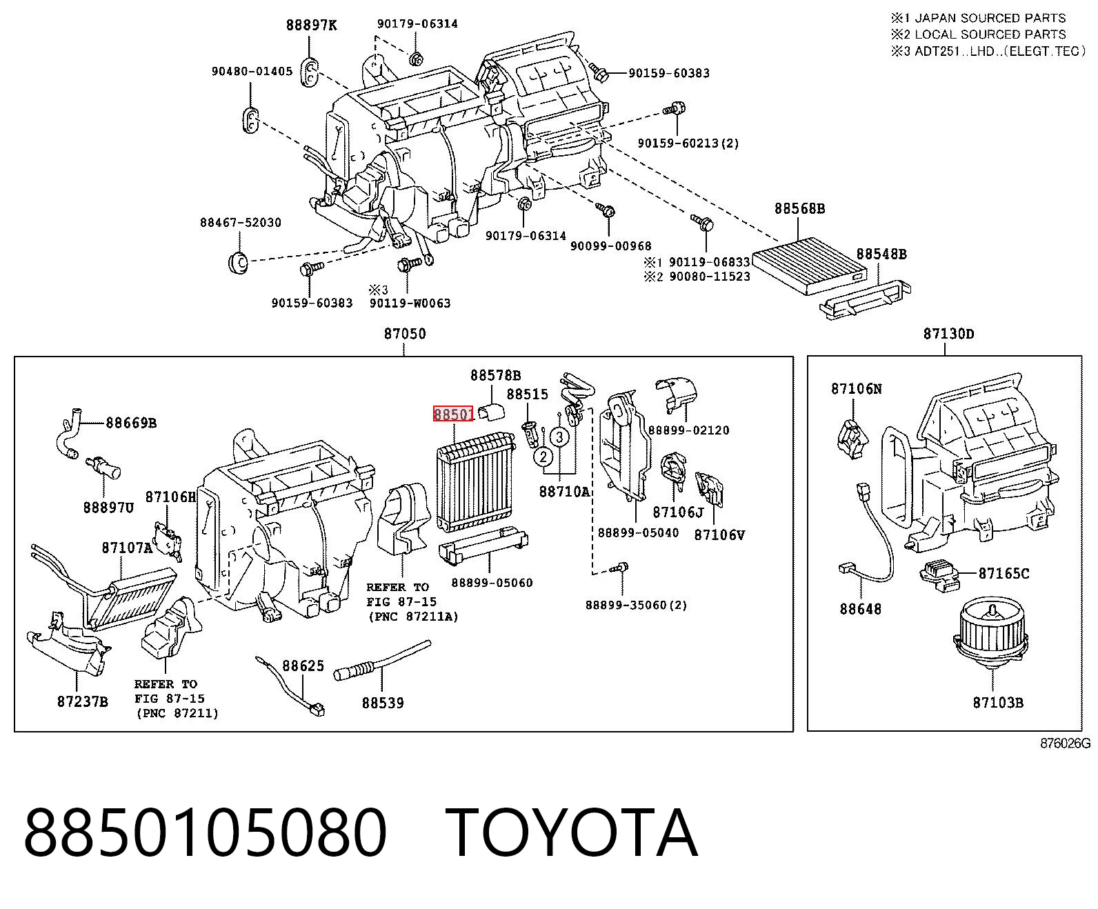 Parownik klimatyzacji do Toyota Avensis II T25