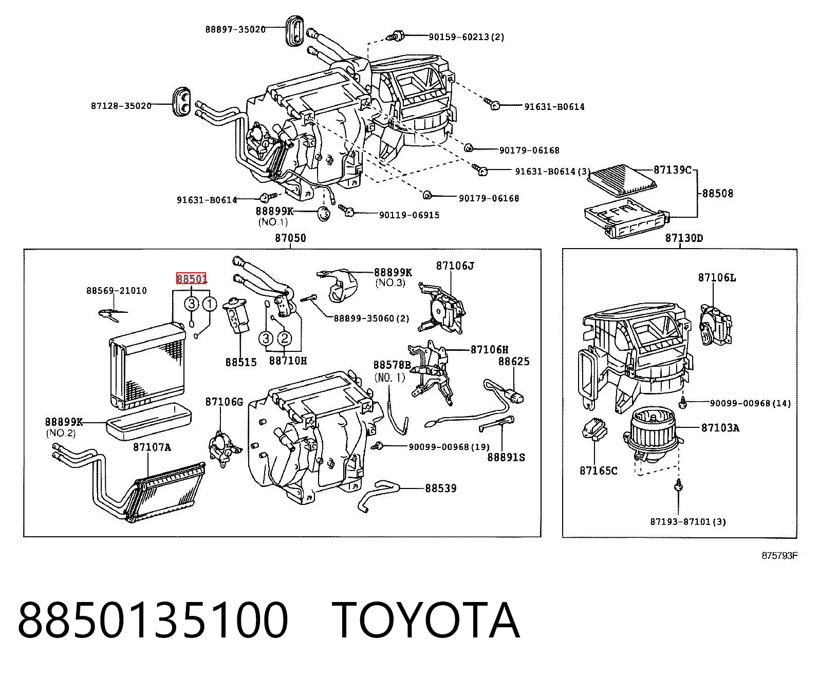Parownik klimatyzacji do Toyota Land Cruiser PRADO ASIA J12