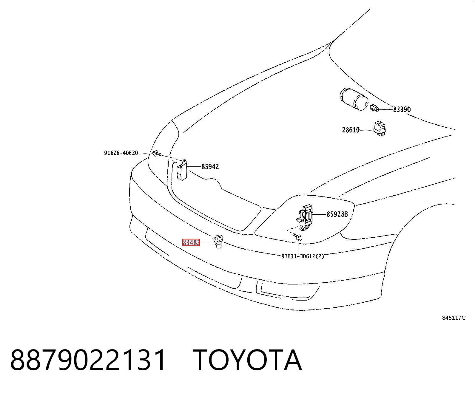 8879022131 Toyota Czujnik temperatury zewnętrznej