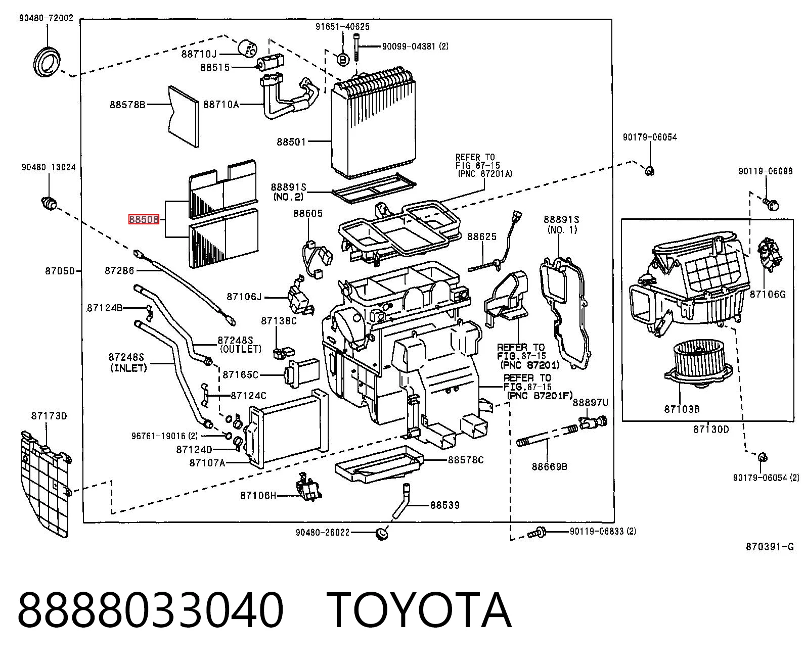 Filtr kabiny Toyota Camry IV