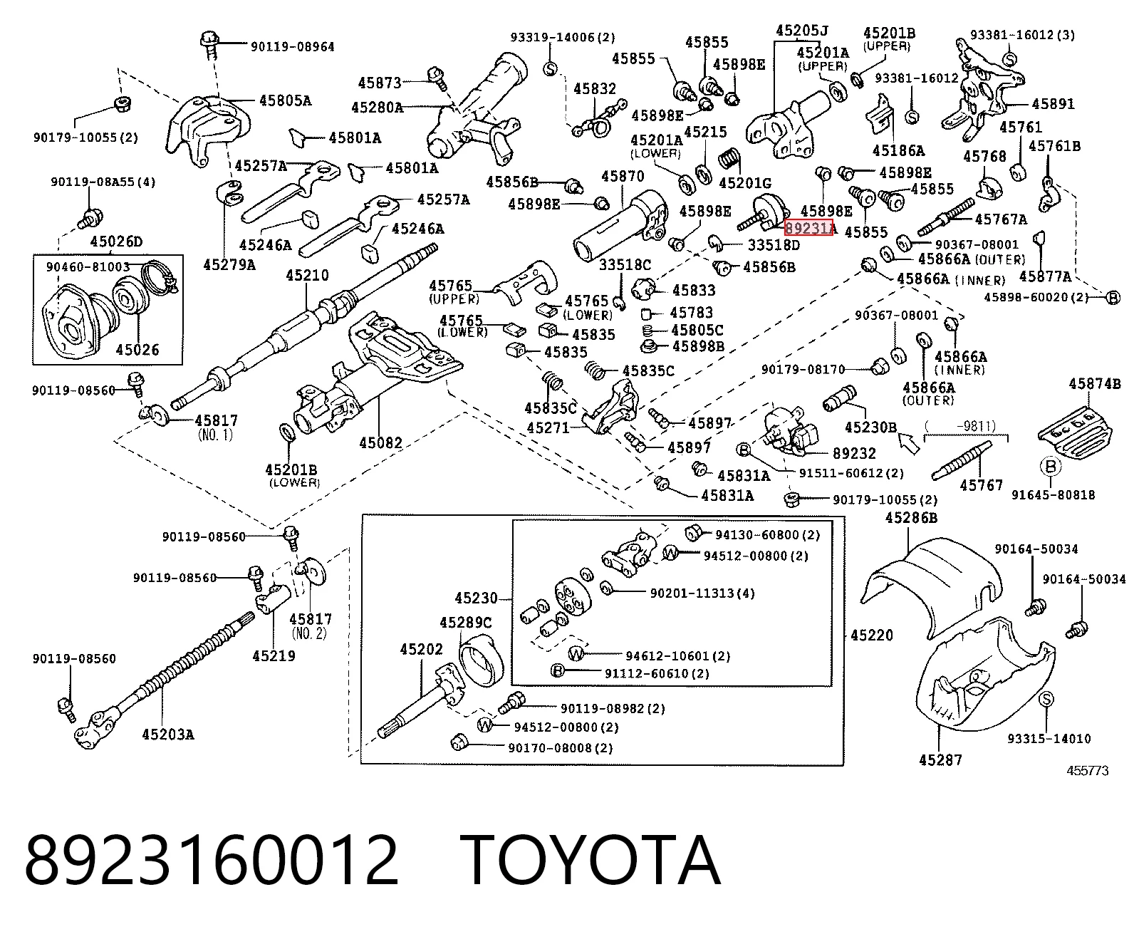 8923160012 Toyota