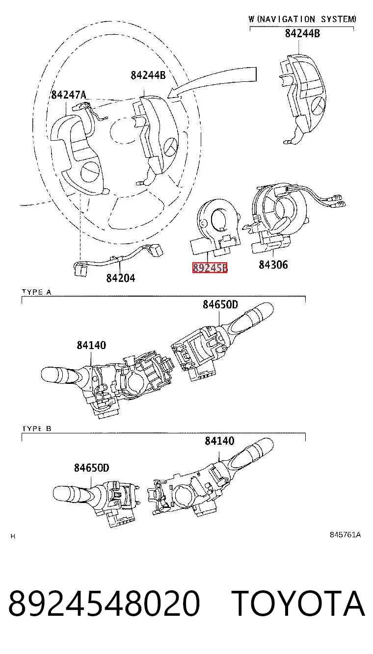Czujnik kąta skrętu kierownicy do Lexus RX 330/350 U3