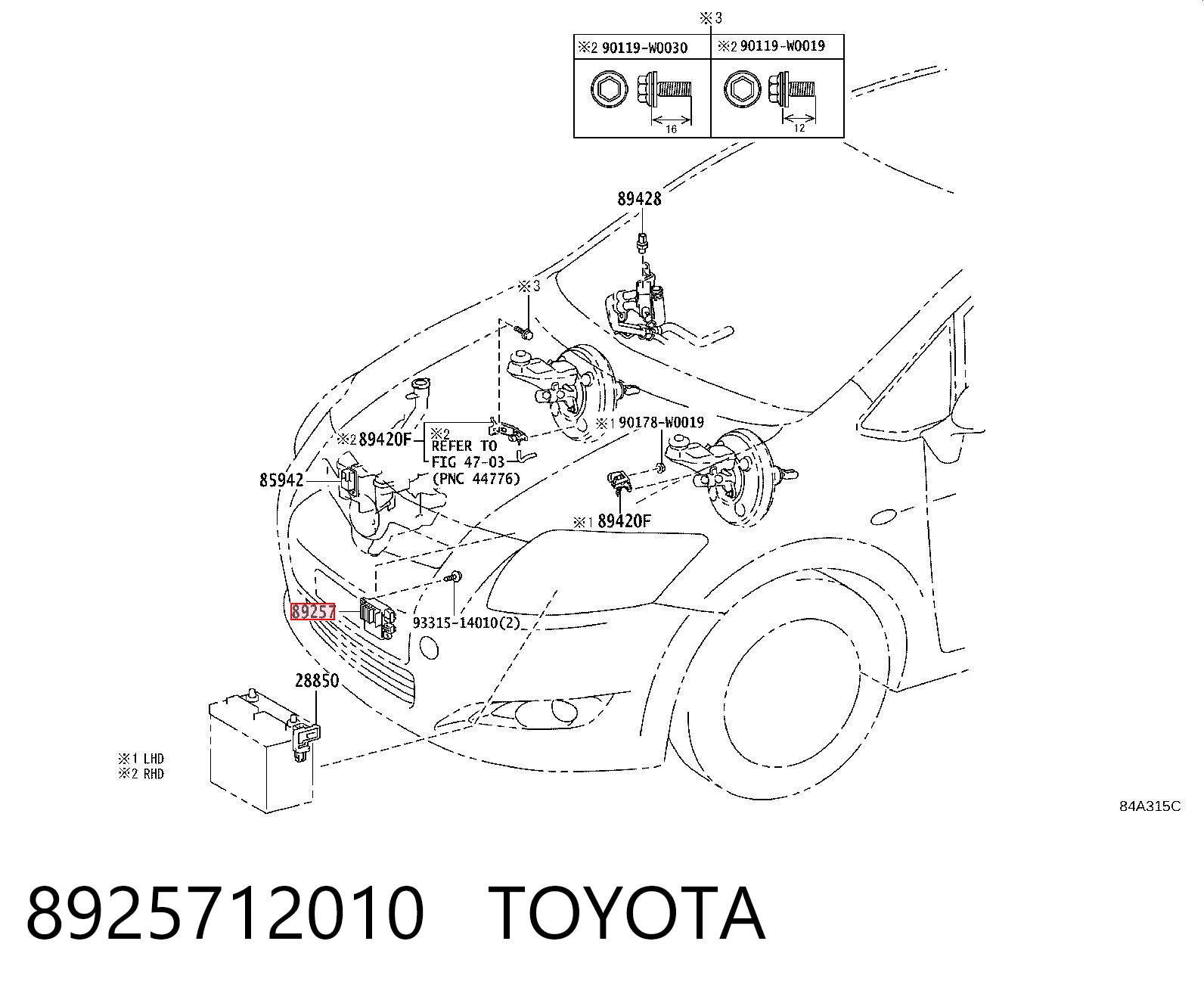 8925712010 Toyota Regulator obrotów wentylatora (sterownik)
