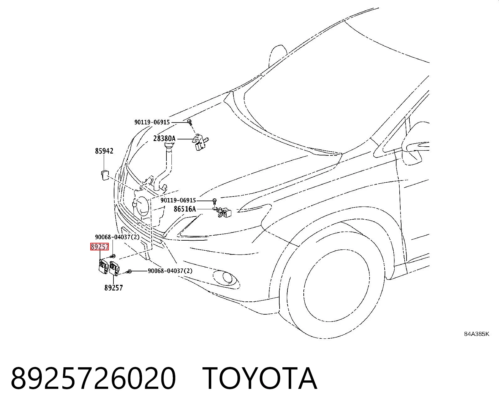 8925726020 Toyota Regulator obrotów wentylatora (sterownik)