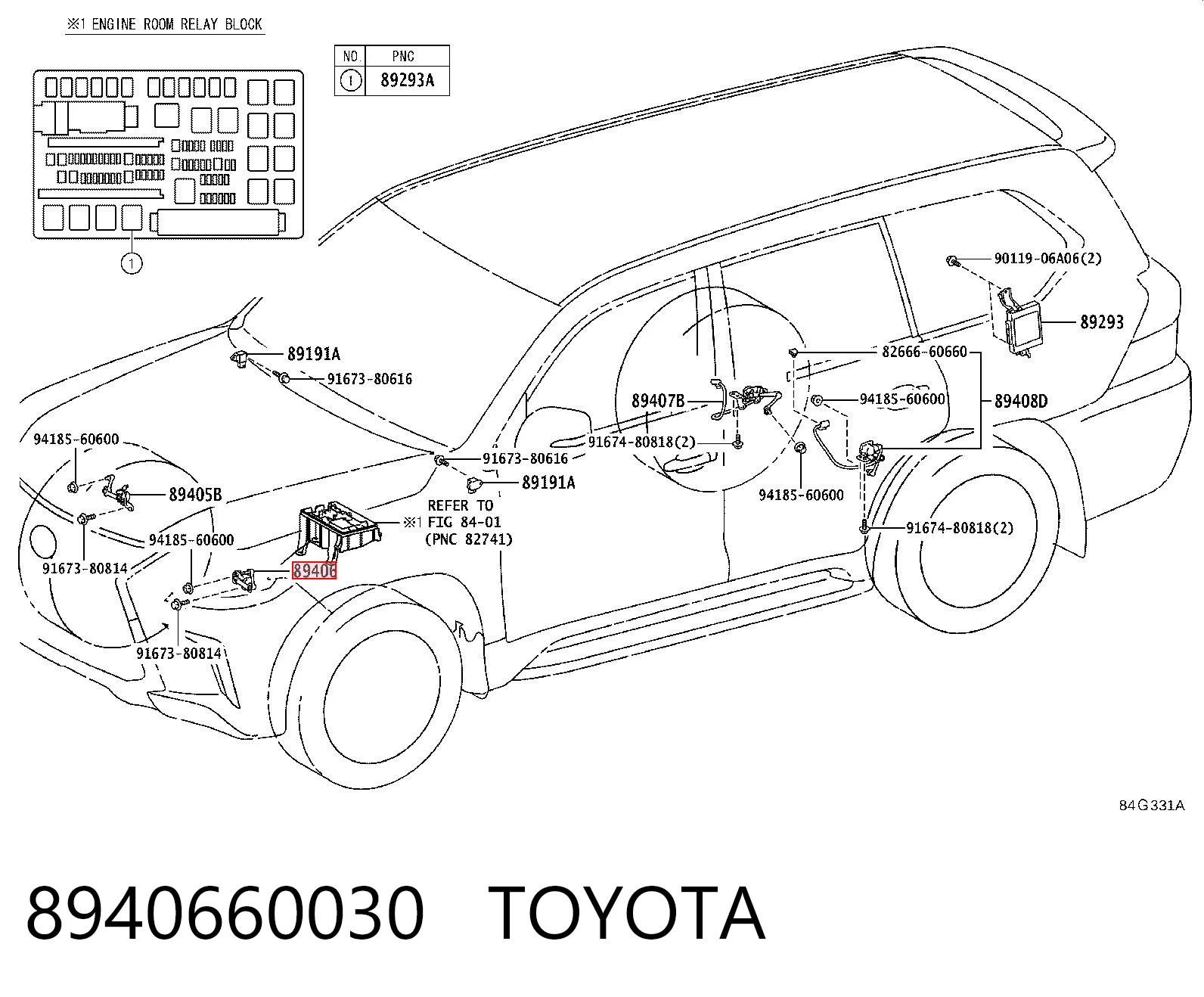 8940660030 Toyota Czujnik poziomowania karoserii przedni lewy