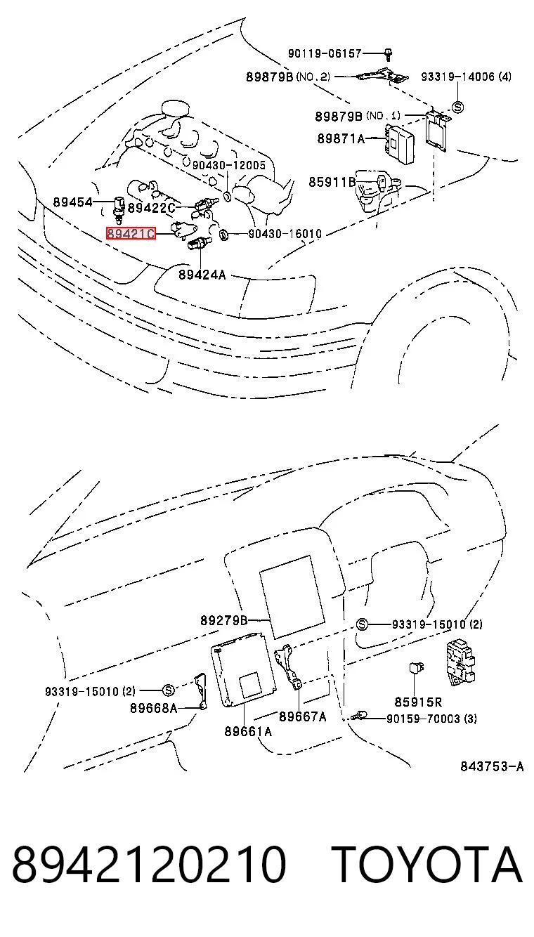 8942120210 Toyota Czujnik ciśnienia doładowania (powietrza w turbinę)