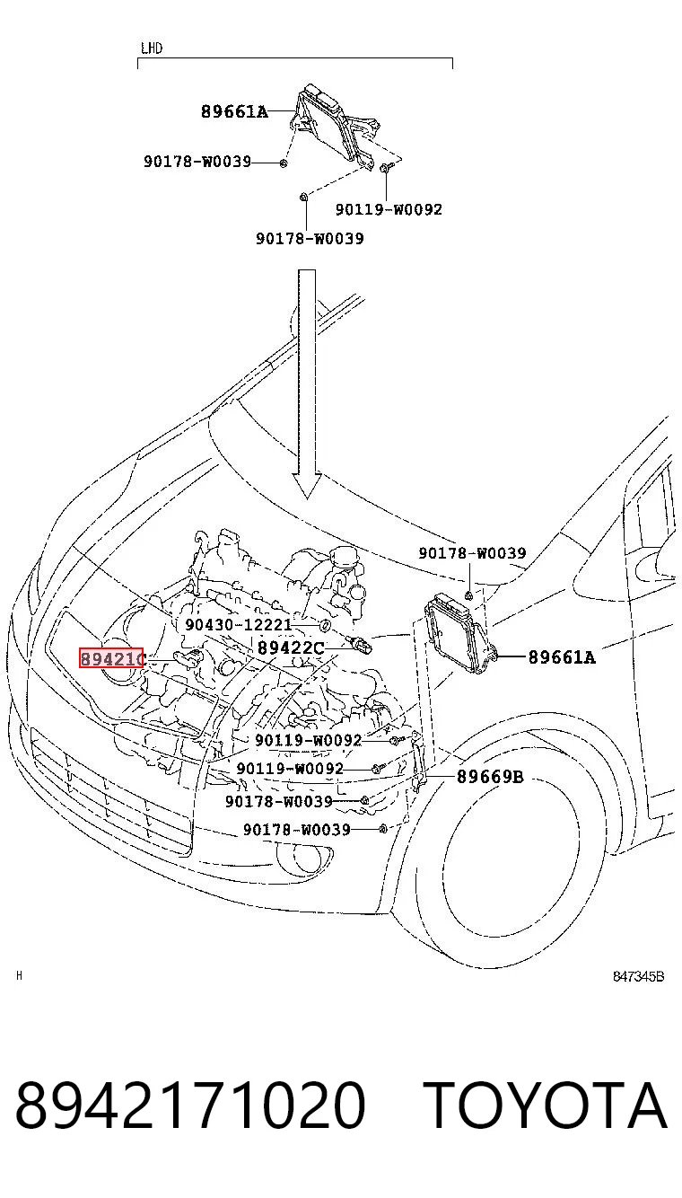 8942171020 Toyota Czujnik ciśnienia doładowania (powietrza w turbinę)