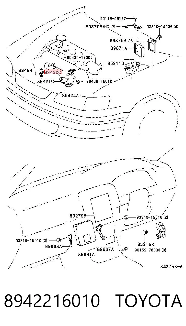 8942216010 Toyota Czujnik temperatury płynu chłodzącego (włączenia wentylatora chłodnicy)