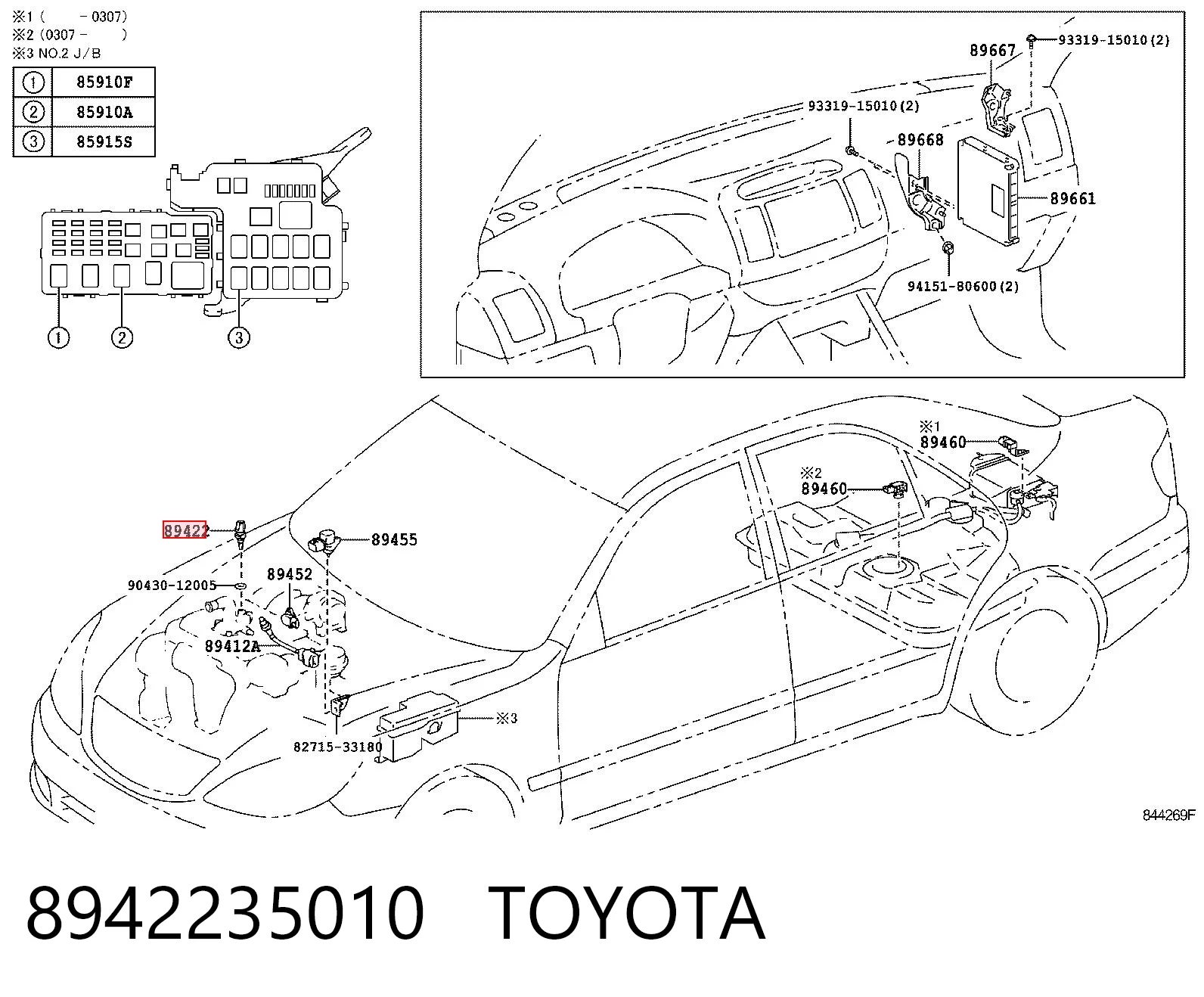 8942235010 Toyota Czujnik temperatury płynu chłodzącego