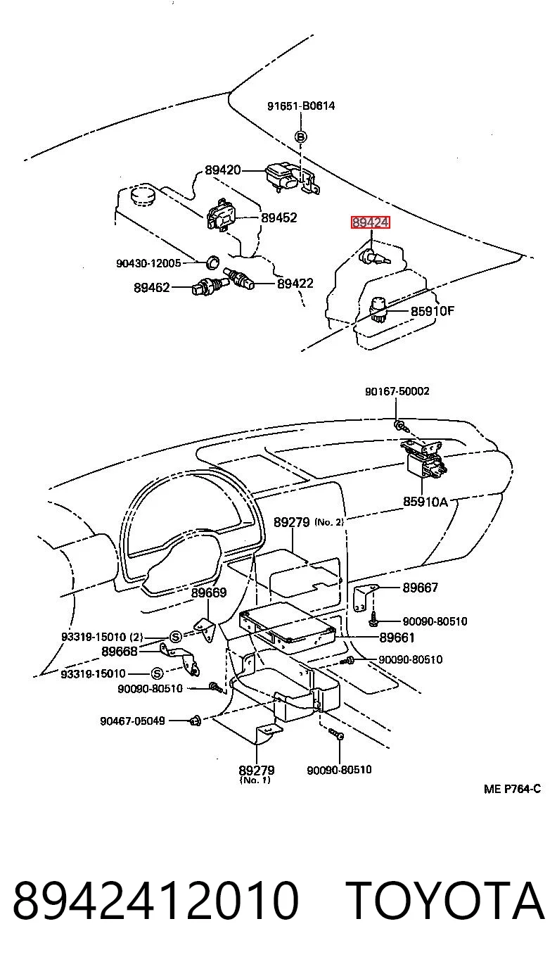 8942412010 Toyota Czujnik temperatury powietrza wlotowego