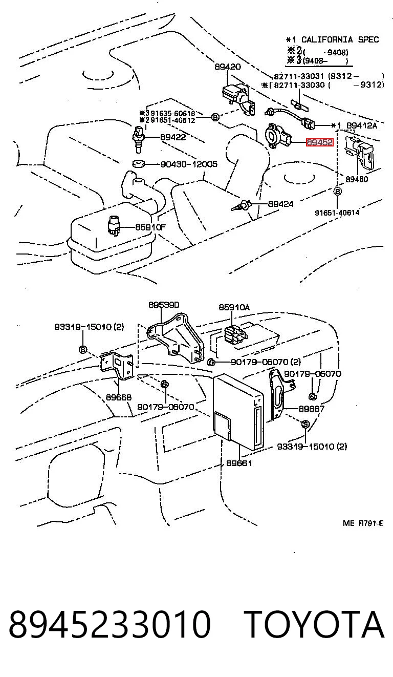 8945233010 Toyota Czujnik położenia przepustnicy (potencjometr)