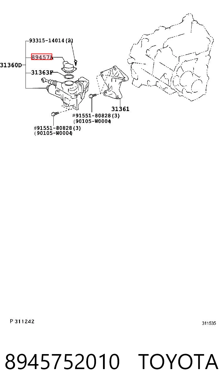 8945752010 Toyota Czujnik włączania sprzęgła