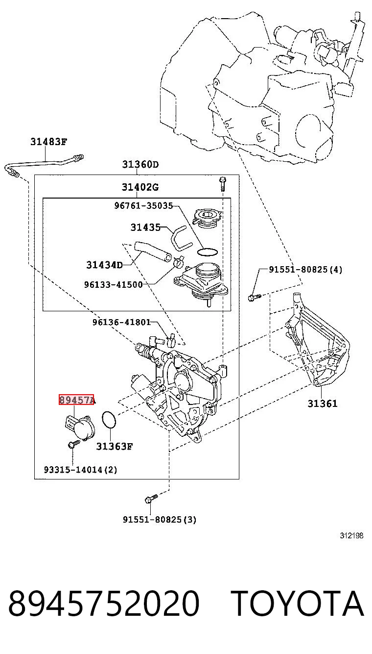 8945752020 Toyota Czujnik włączania sprzęgła