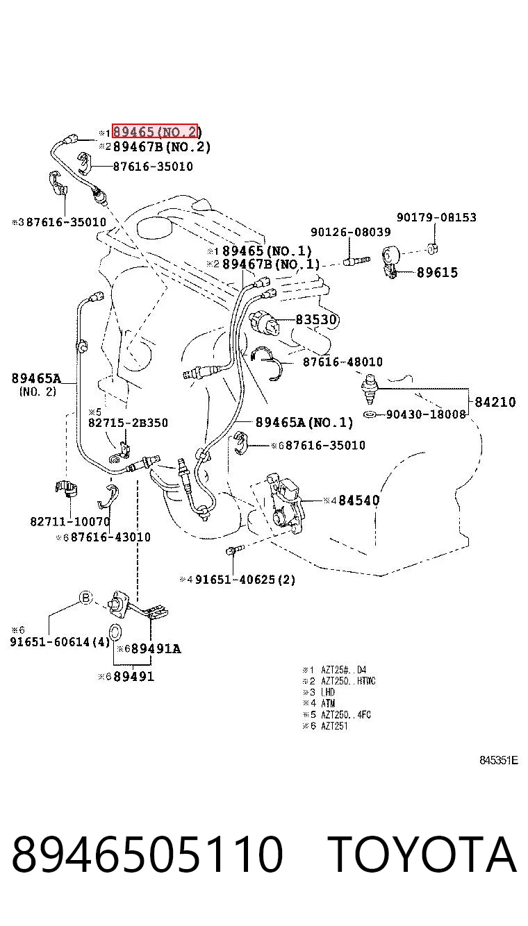 8946505110 Toyota