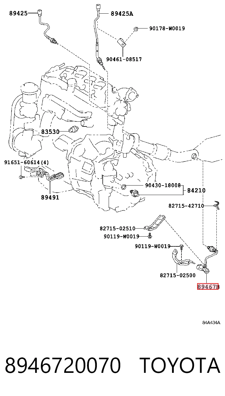 8946720070 Toyota Sonda lambda czujnik tlenu przed katalizatorem