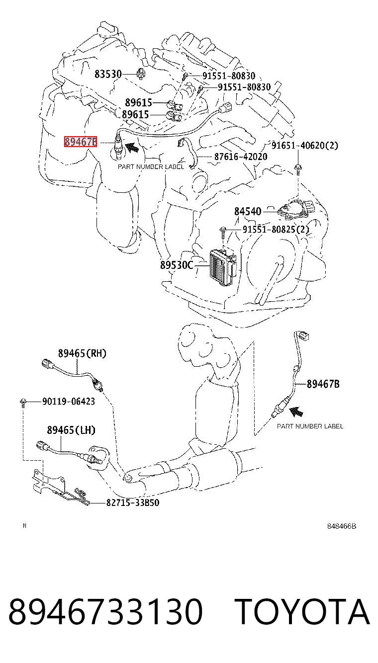 8946733130 Toyota Sonda lambda czujnik tlenu przed katalizatorem