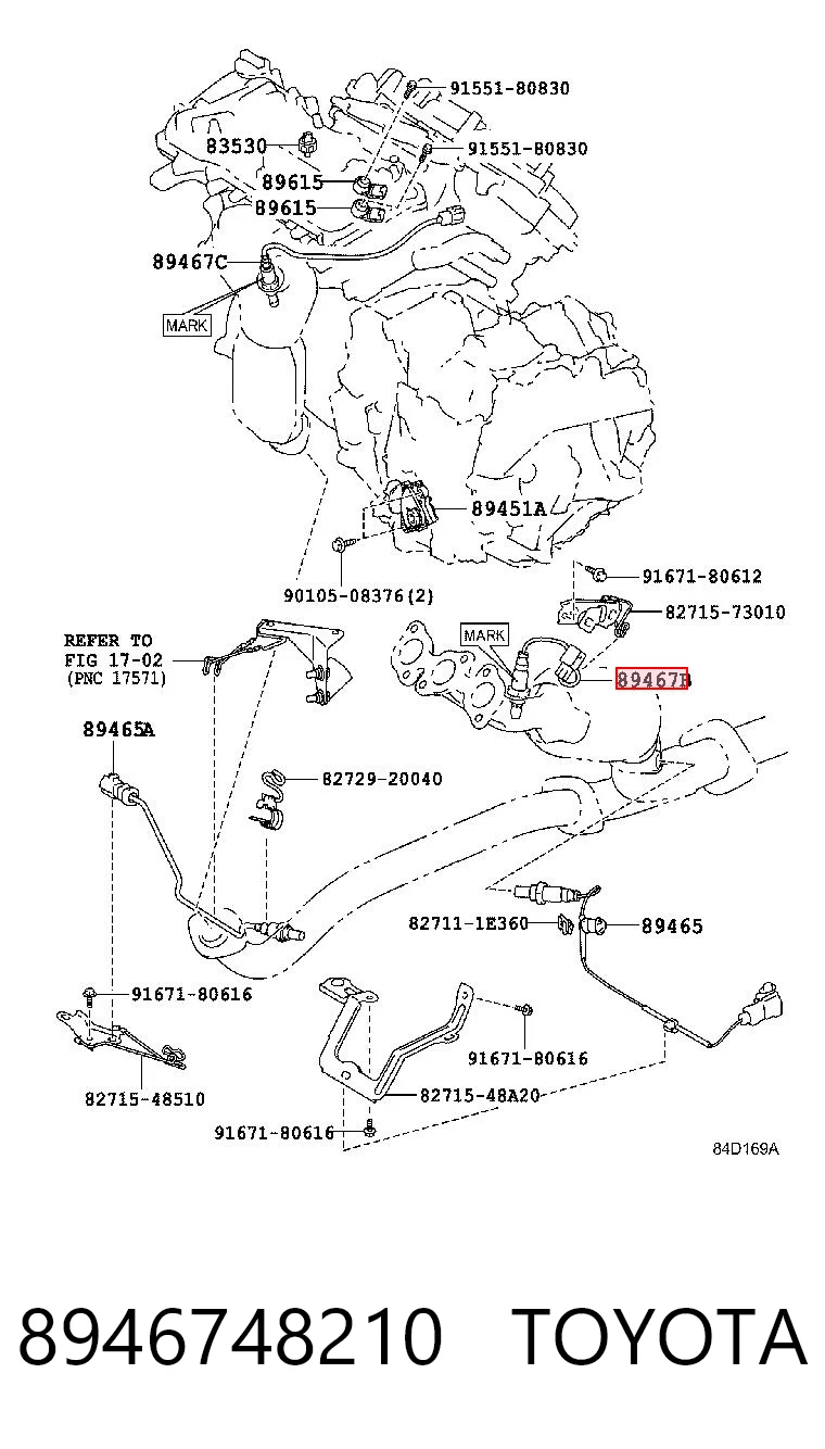 8946748210 Toyota Sonda lambda czujnik tlenu przed katalizatorem