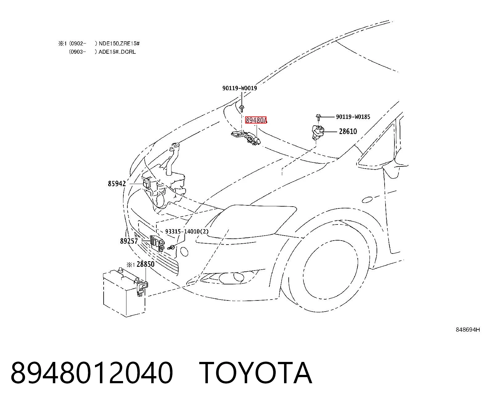 8948012040 Toyota
