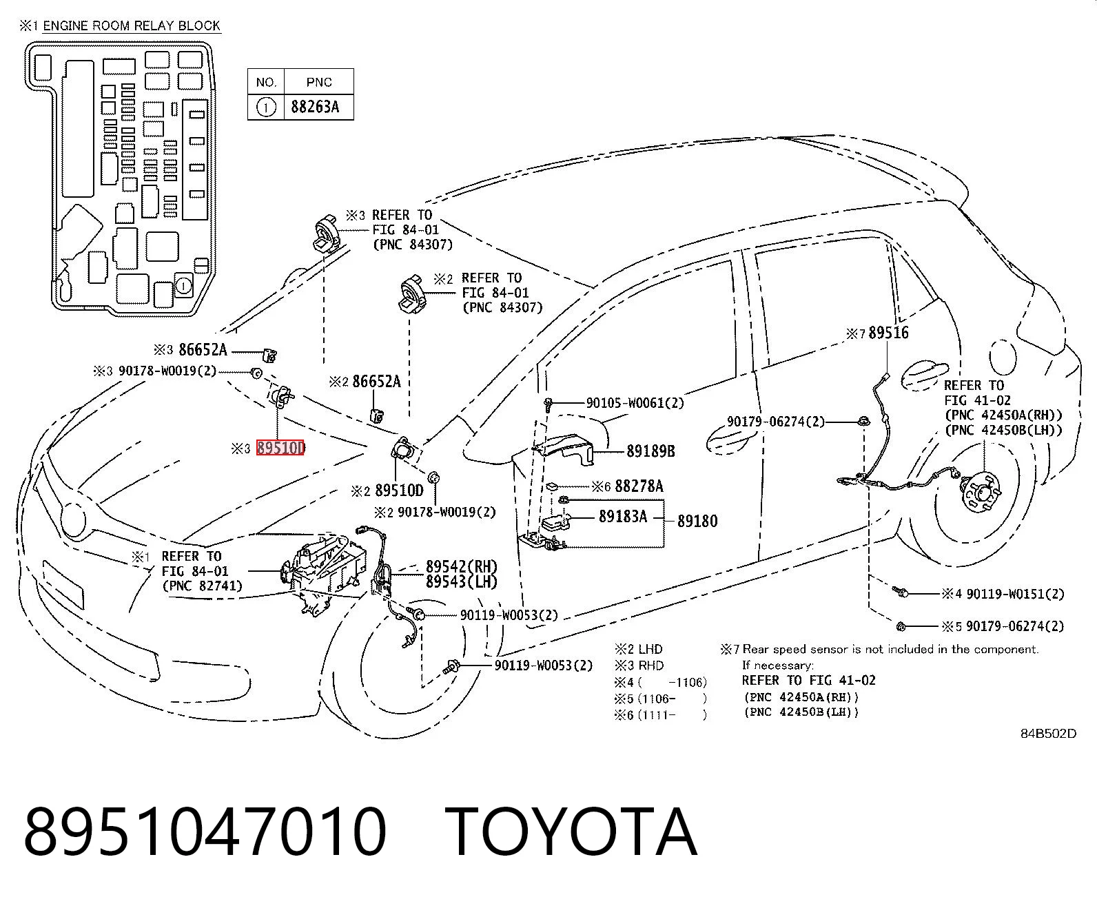 8951047010 Toyota Czujnik położenia pedału sprzęgła