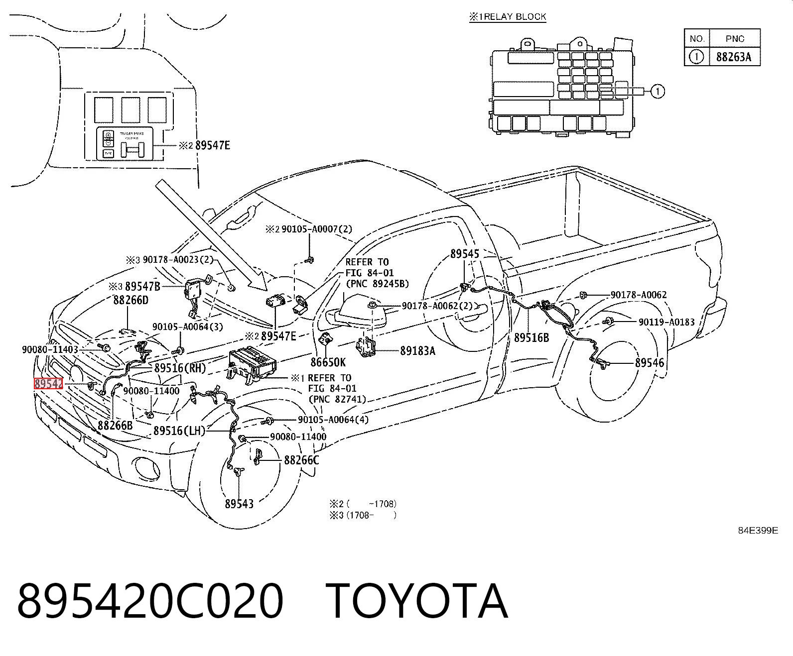 895420C020 Toyota Czujnik ABS przedni prawy