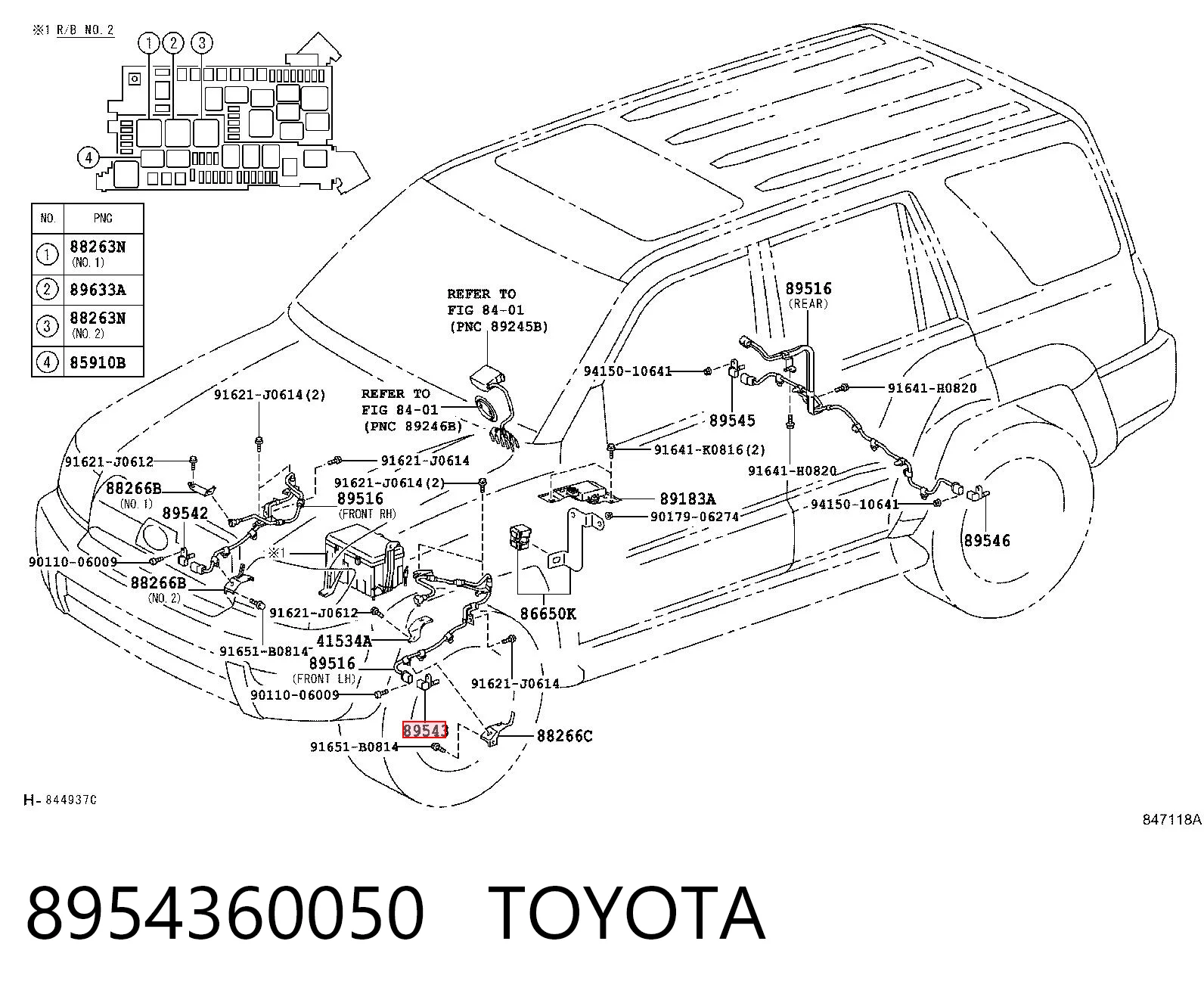 8954360050 Toyota Czujnik ABS przedni lewy