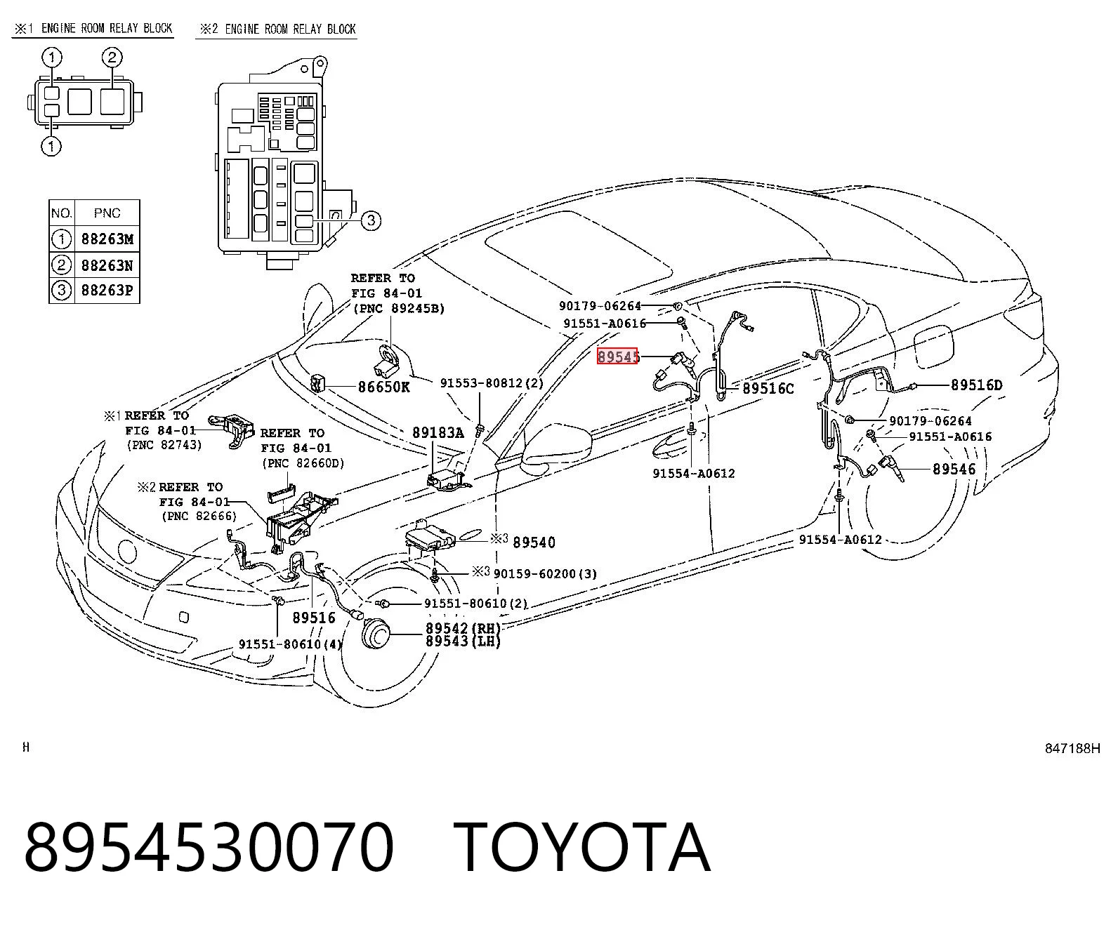 8954530070 Toyota Czujnik ABS tylny prawy