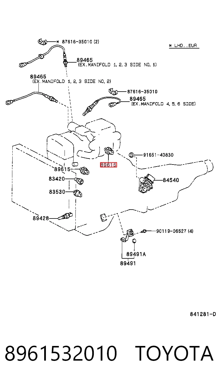 Do koszyka Czujnik stukowy (czujnik spalania stukowego) Toyota Camry IV V20