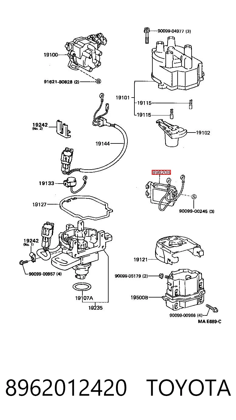 8962012420 Toyota Moduł zapłonowy (komutator)