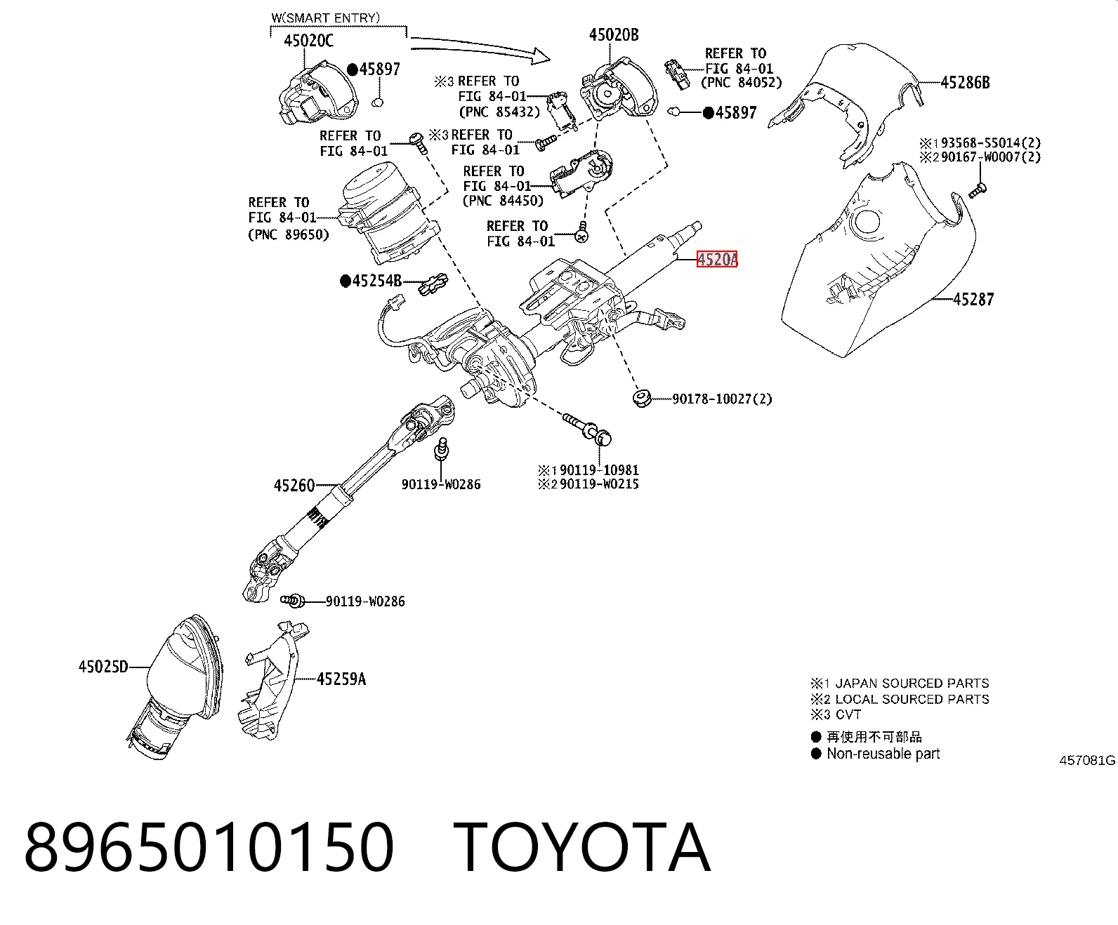  Kolumna (wał) kierownicza (kierownicy) Toyota C-HR 
