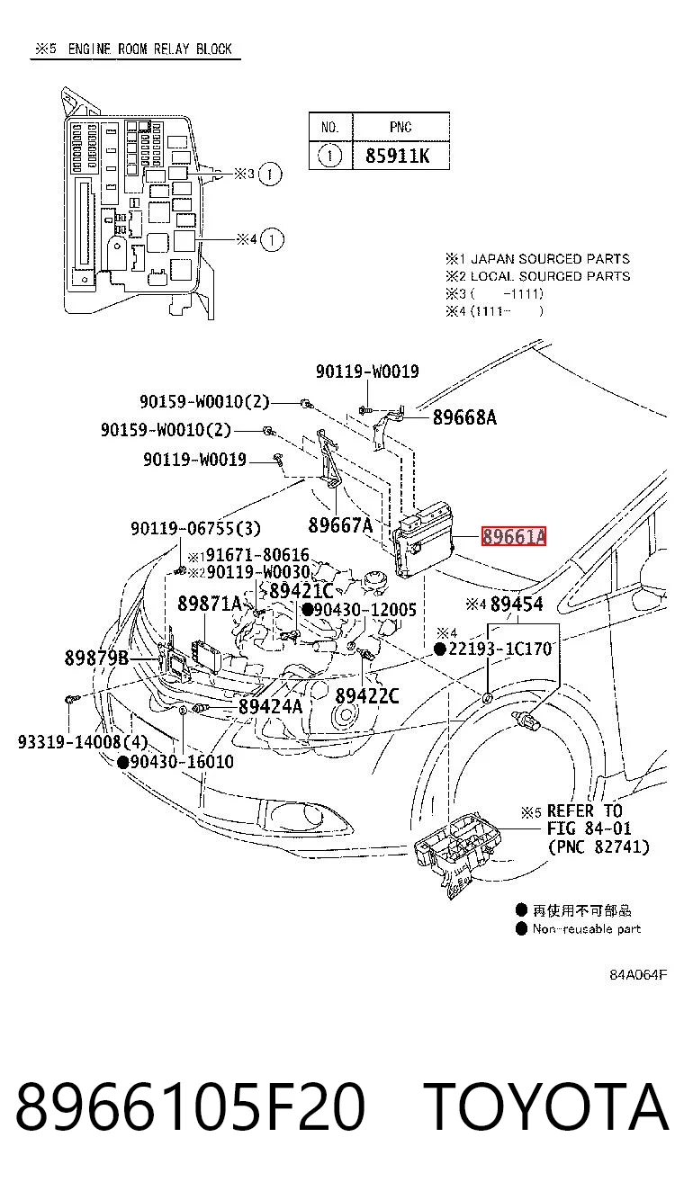 8966105F20 Toyota