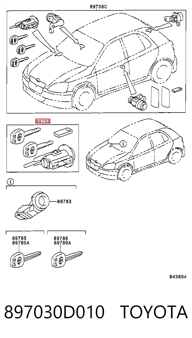 Stacyjka zapłonowa do Toyota Yaris P10