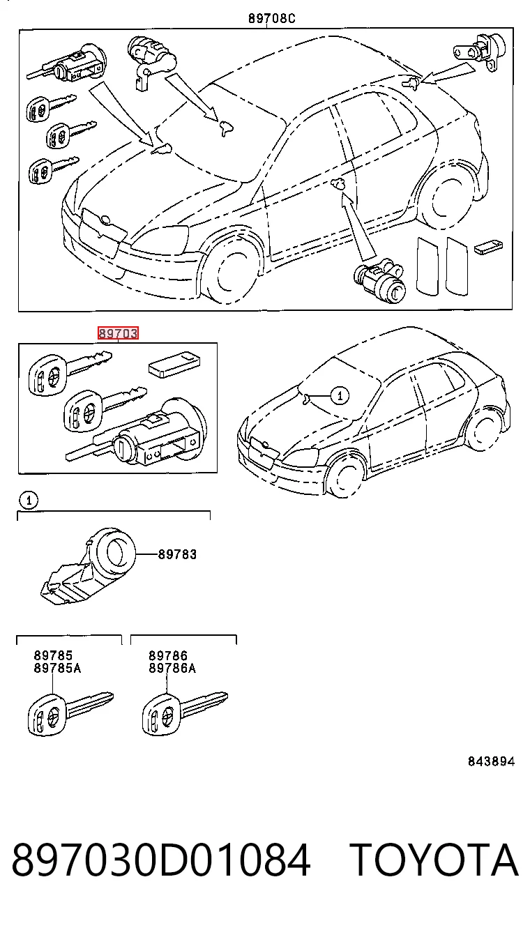 Kupić Stacyjka zapłonowa Toyota Yaris P10 w dobrej cenie