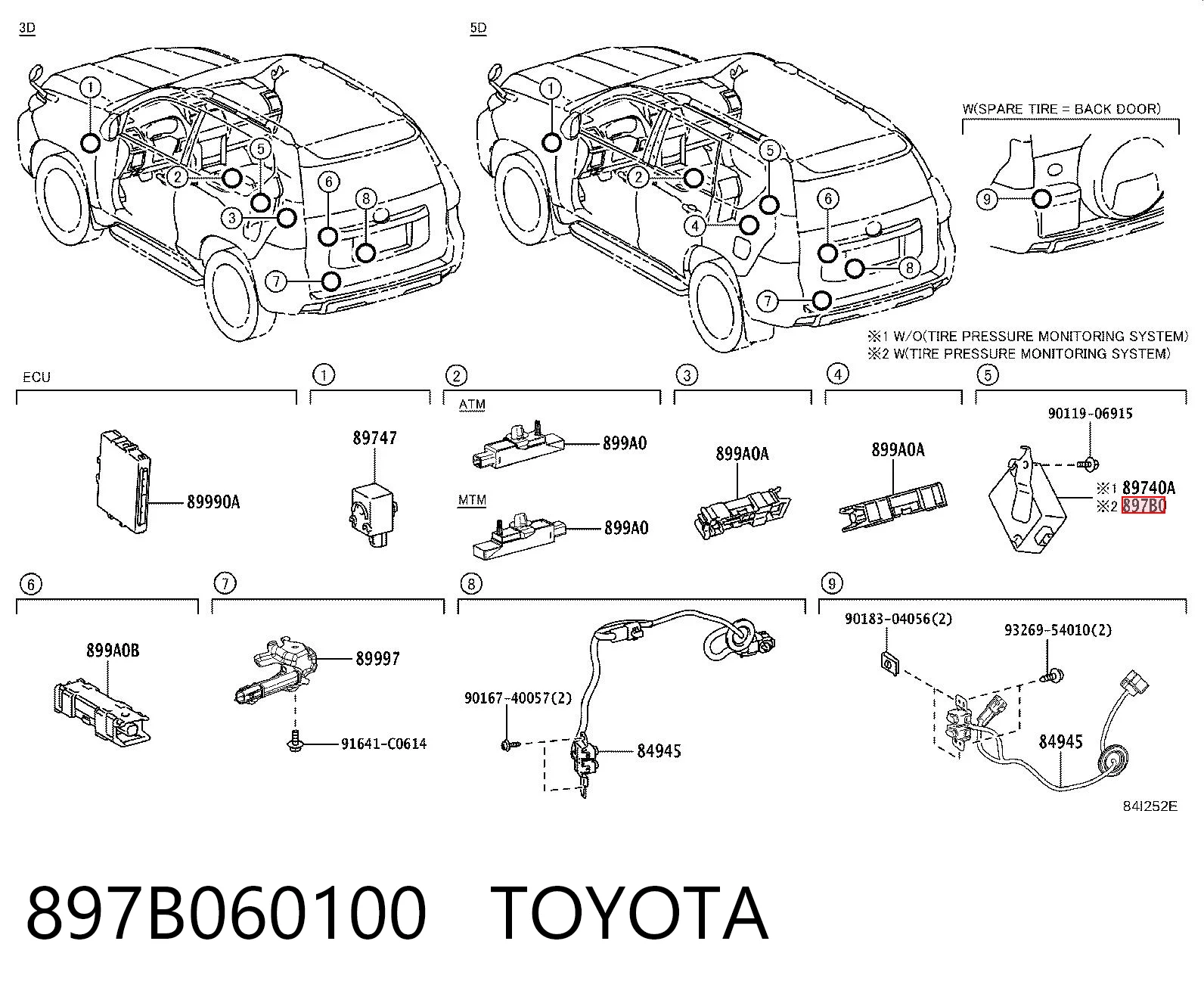 897B060100 Toyota