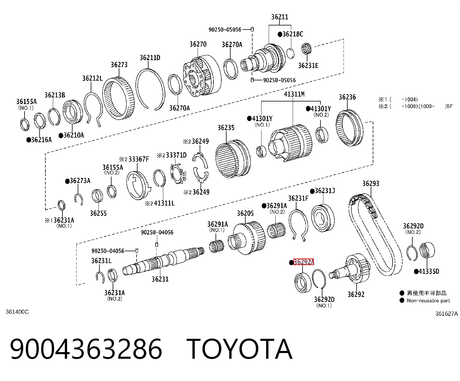 Łożysko skrzyni biegów Nissan Patrol 