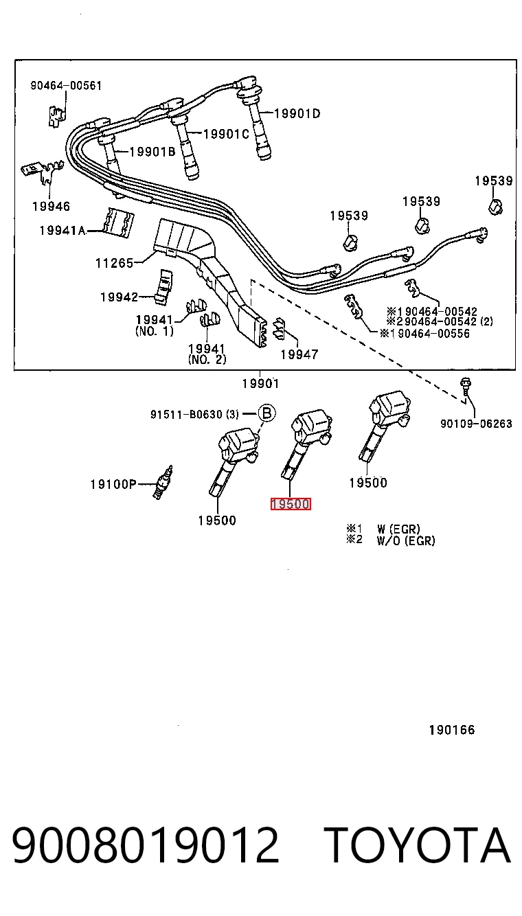 Cewka zapłonowa do Toyota Camry III V10
