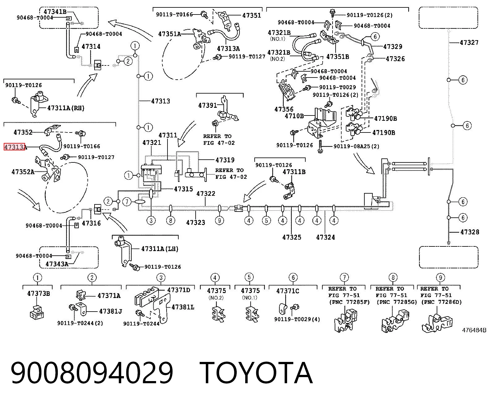 Kupić Przewód hamulcowy przedni Toyota Hilux  KUN25 w dobrej cenie