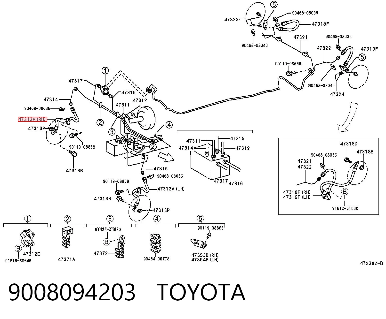 Przewód hamulcowy przedni do Toyota Yaris  P10