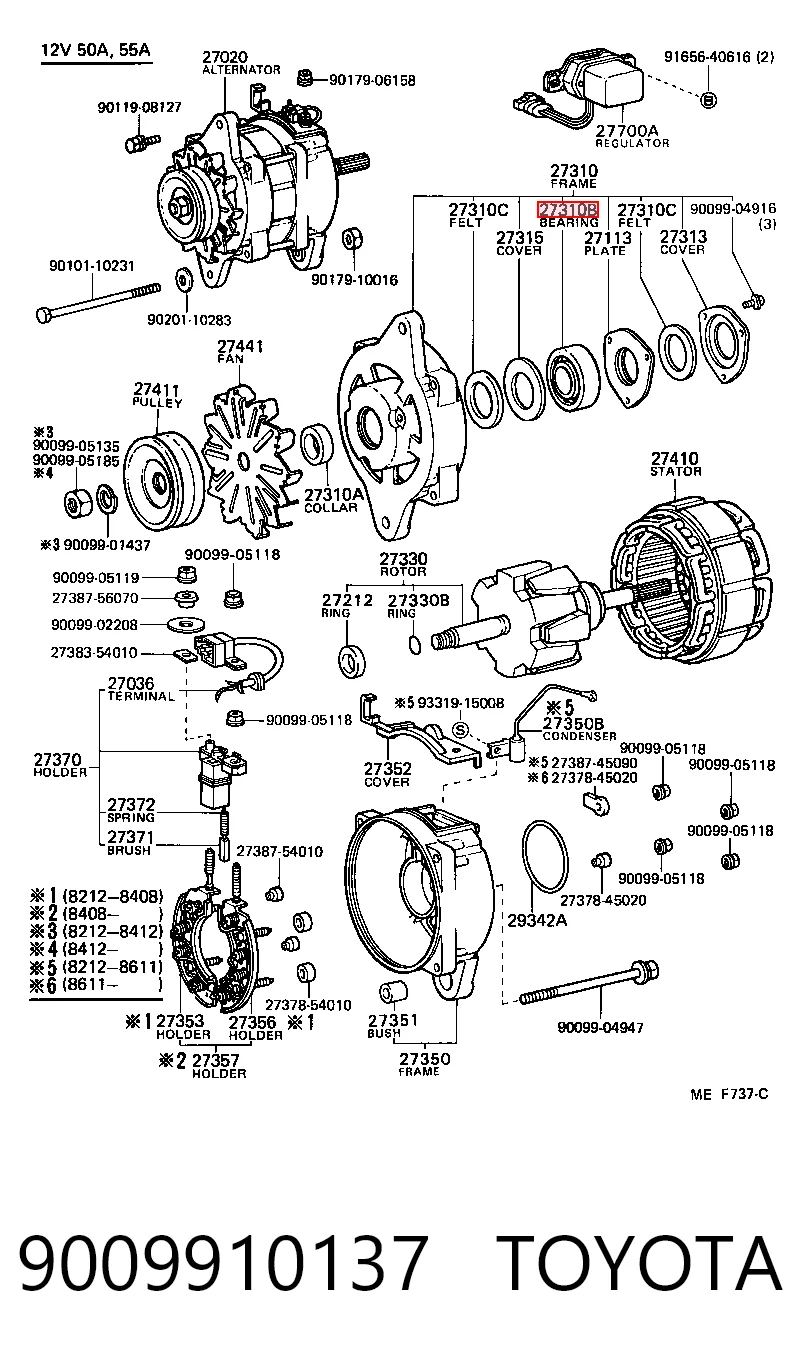 Łożysko alternatora 6304ZZC3 Koyo