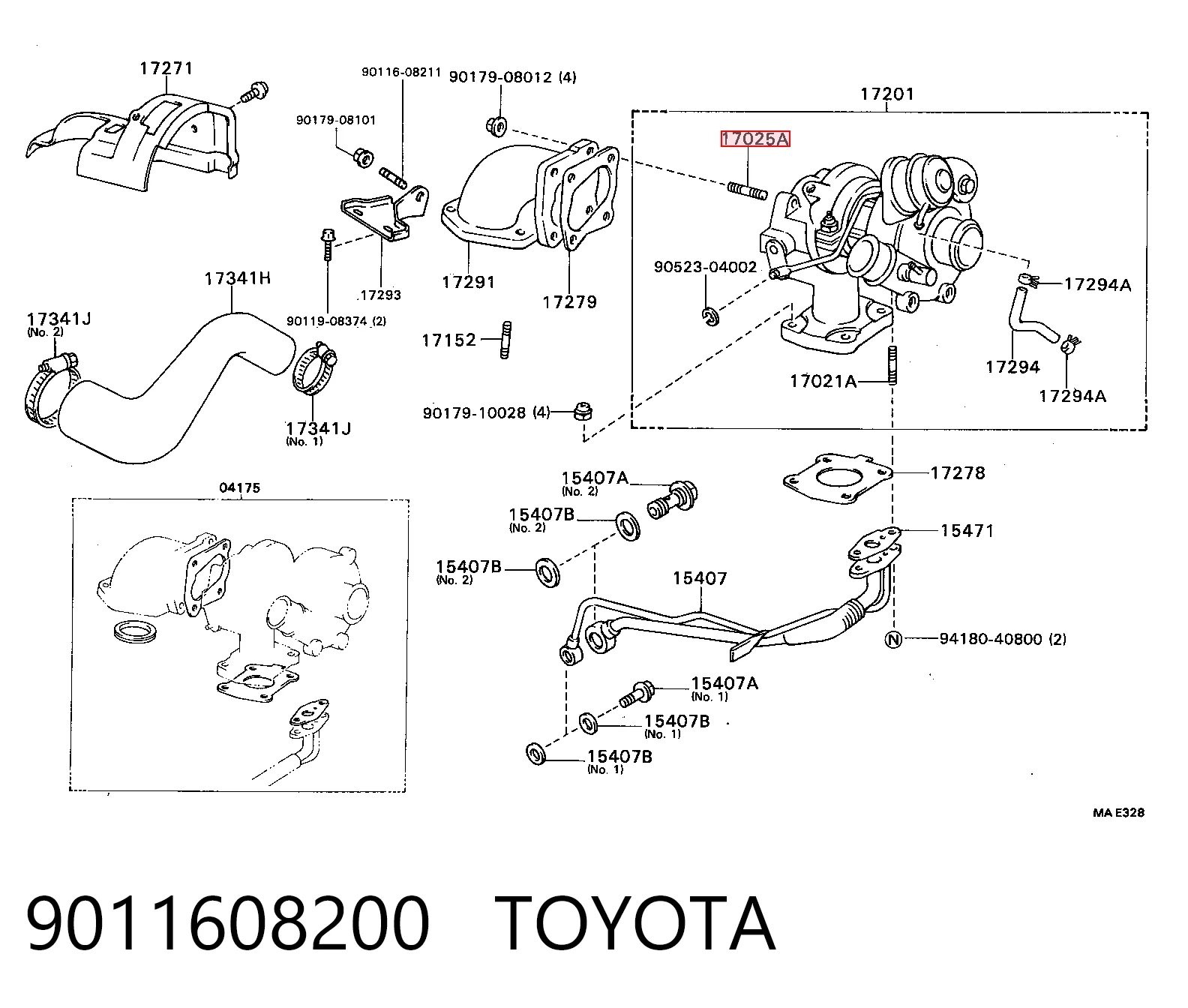 2487291 Ford Szpilka kolektora wydechowego