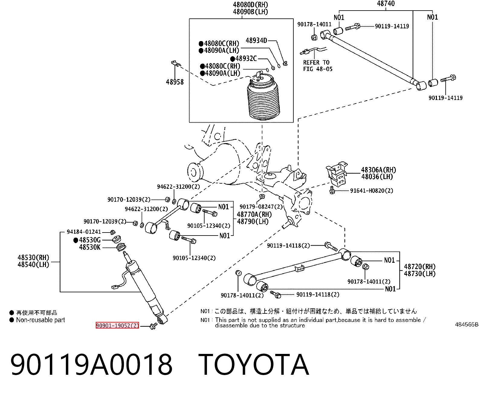 90119A0018 Toyota