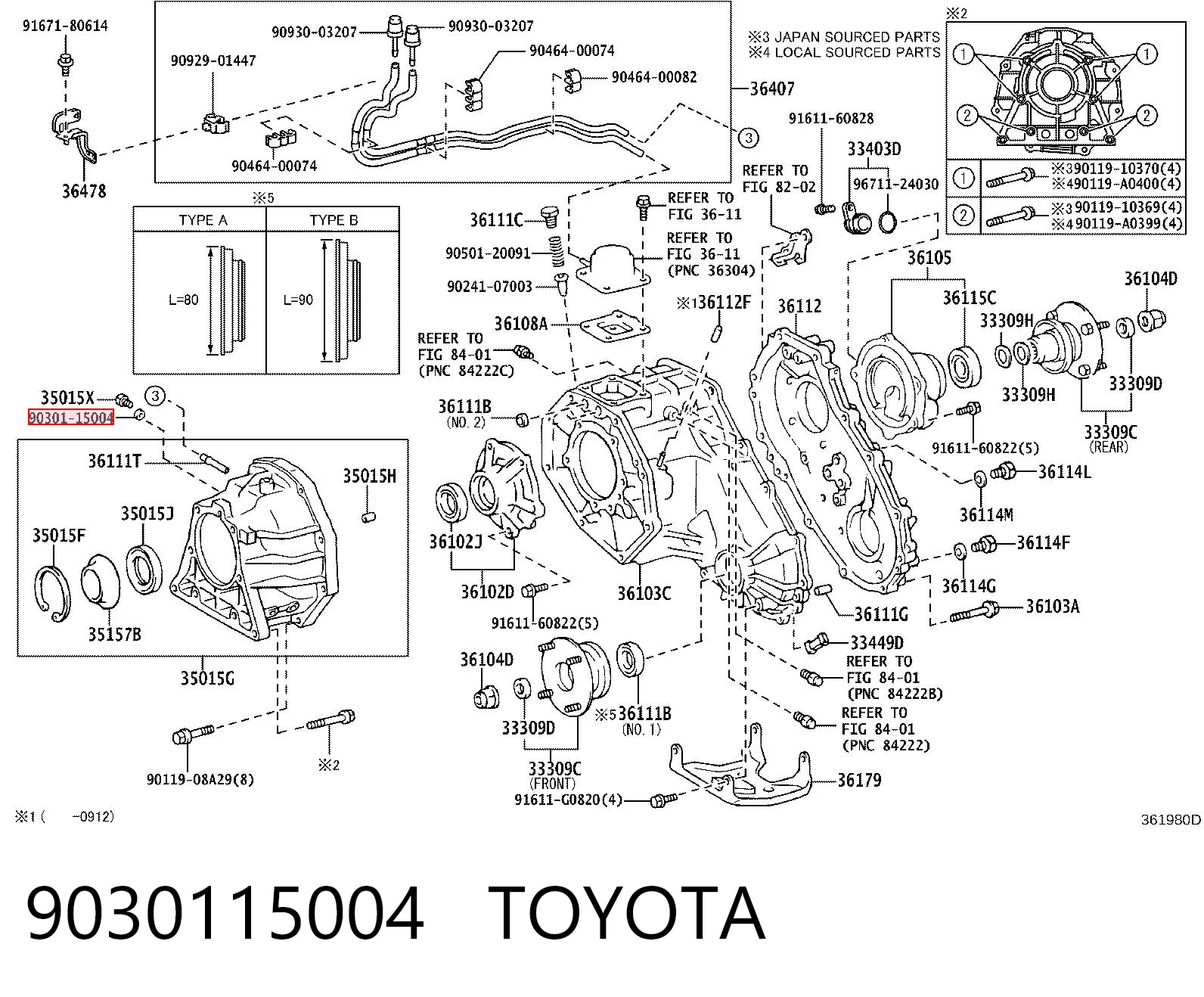 9030115004 Toyota Uszczelka adaptera filtra oleju