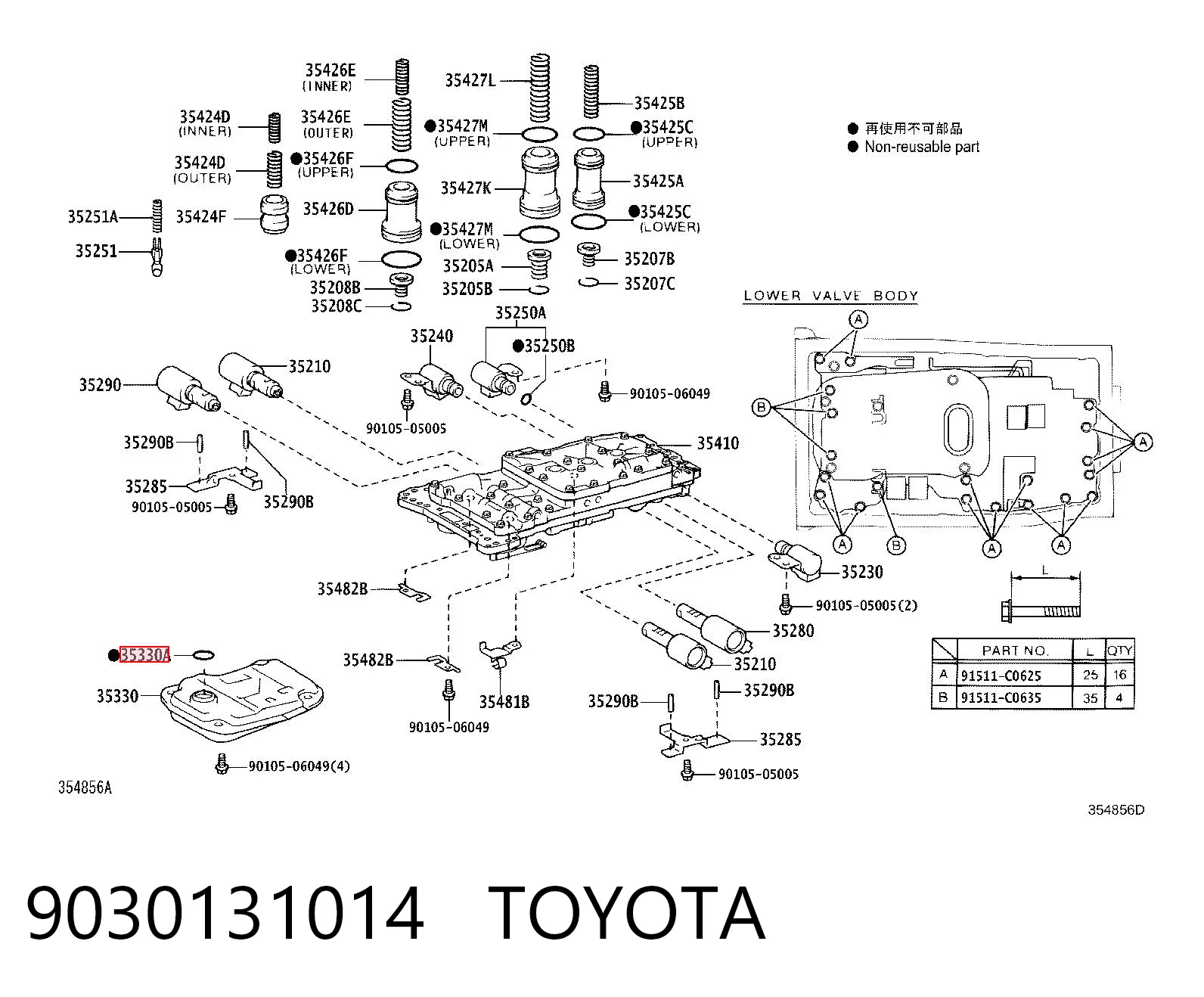 9030131014 Toyota Pierścień uszczelniający filtr automatycznej skrzyni biegów