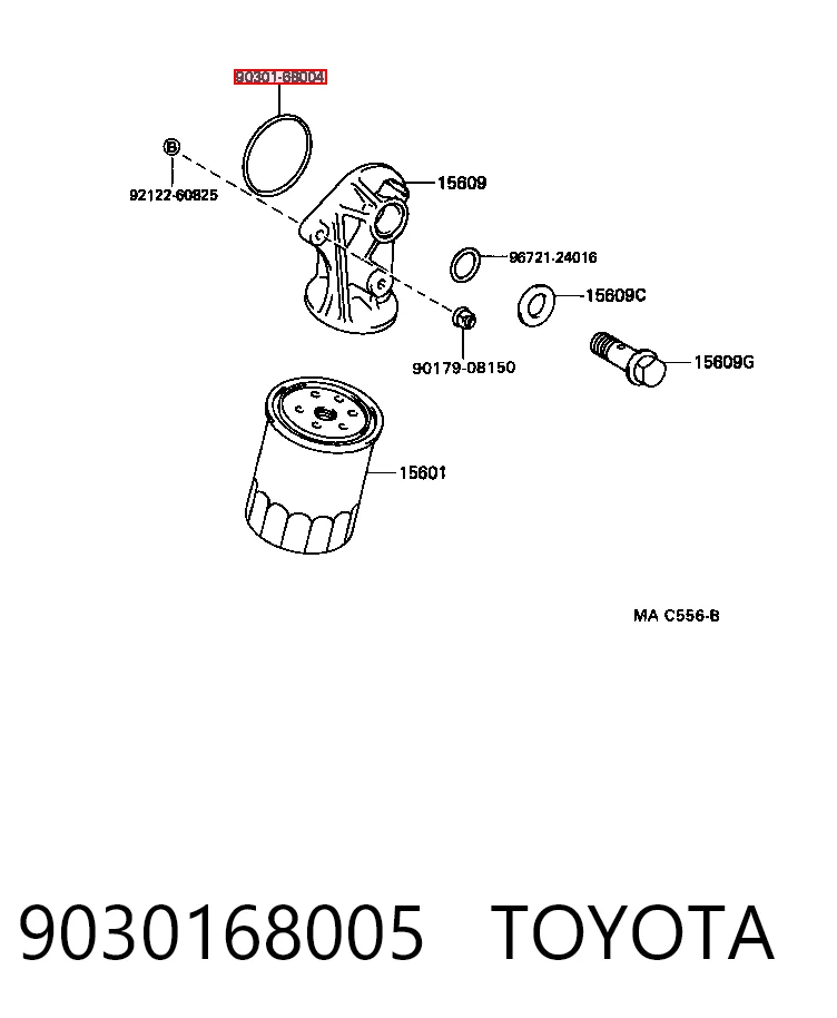 9030168005 Toyota Uszczelka adaptera filtra oleju