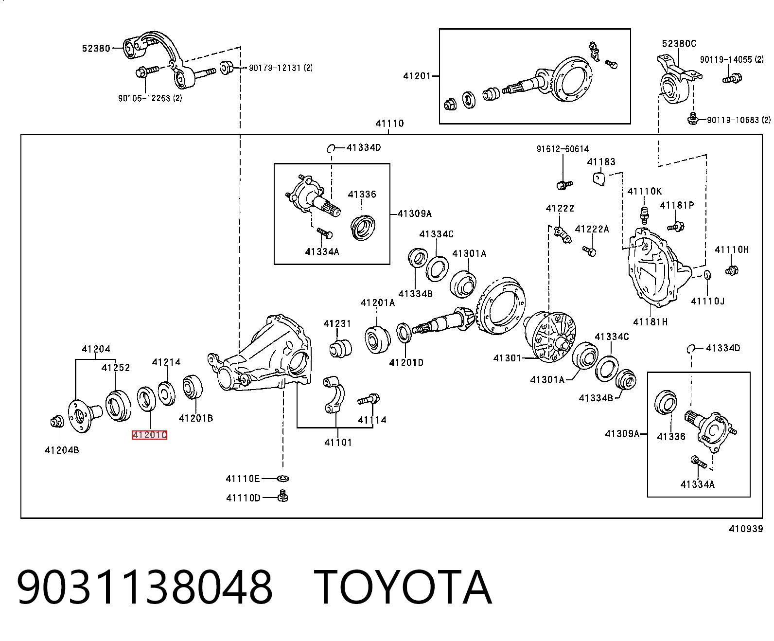 Uszczelniacz końcówki reduktora mostu tylnego Lexus RX 330/350 SUV (U3) (2003 - 2008) cena, od 7,84 USD