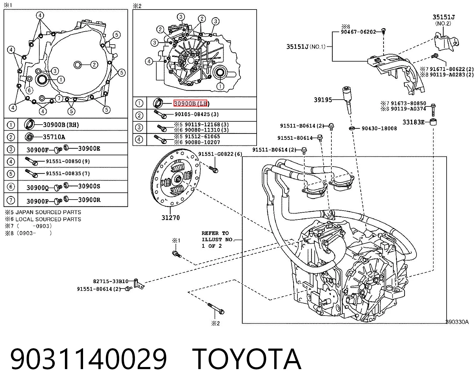 9031140029 Toyota