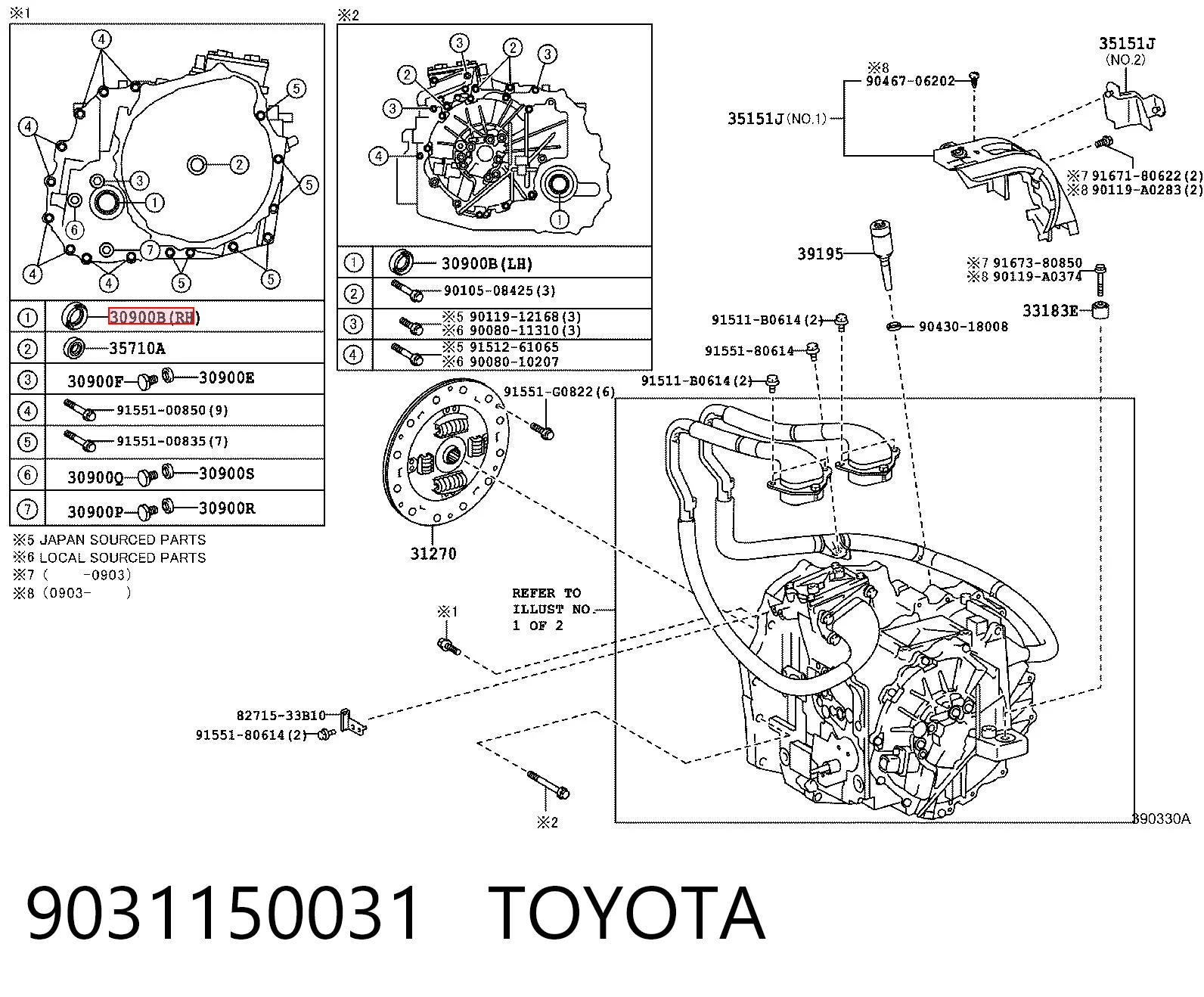 9031150031 Toyota